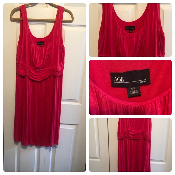 AGB Pink Plus Size Dress - Picture 1 of 5